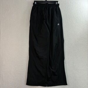 Y2K Starter Track Pants Men S Black Baggy Ankle Zip Sweatpants Windbreaker Loose